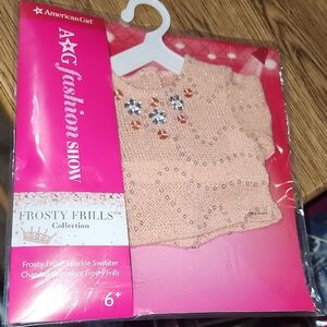 American Girl 18" Doll Frosty Frills Sparkle Sweater Shirt Fashion Show NEW!